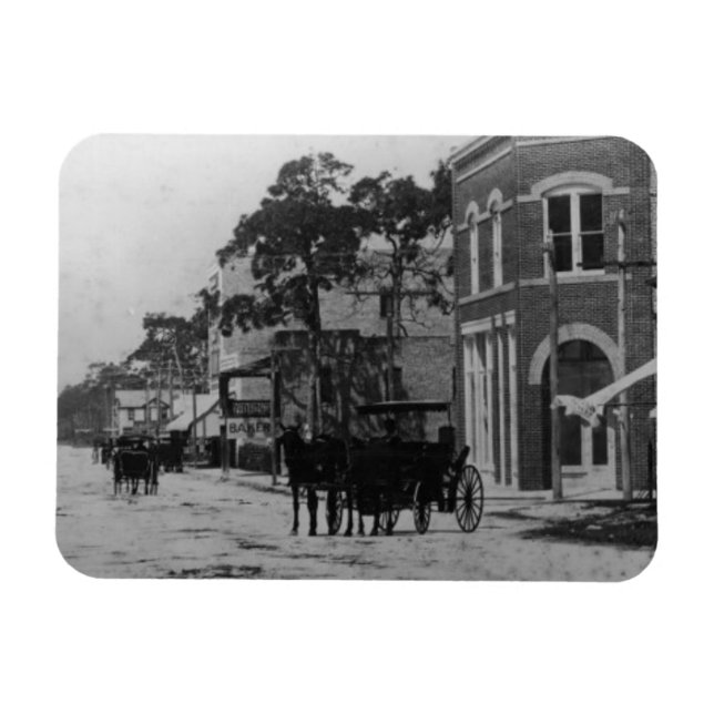 Imán Mirando hacia el oeste por la calle Flagler (Horizontal)