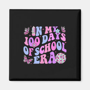 Imán Mis 100 Días De La Era Escolar Retro Disco 100 Día