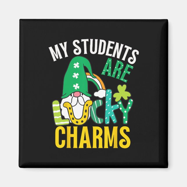 Imán Mis alumnos son mis amuletos de la suerte Profesor (Frente)