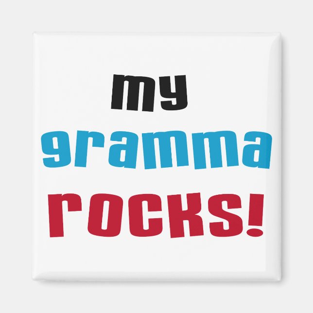 Imán Mis camisetas y regalos de Gramma Rocks (Frente)