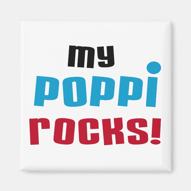 Imán Mis camisetas y regalos Rocks Poppi (Frente)