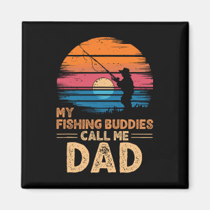 Imán Mis compañeros de pesca me llaman papá retro vinta