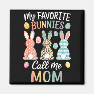 Imán Mis conejitos favoritos me llaman mamá Conejito de