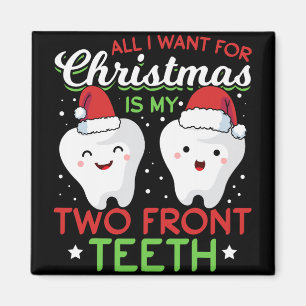 Imán Mis dos dientes delanteros de Navidad
