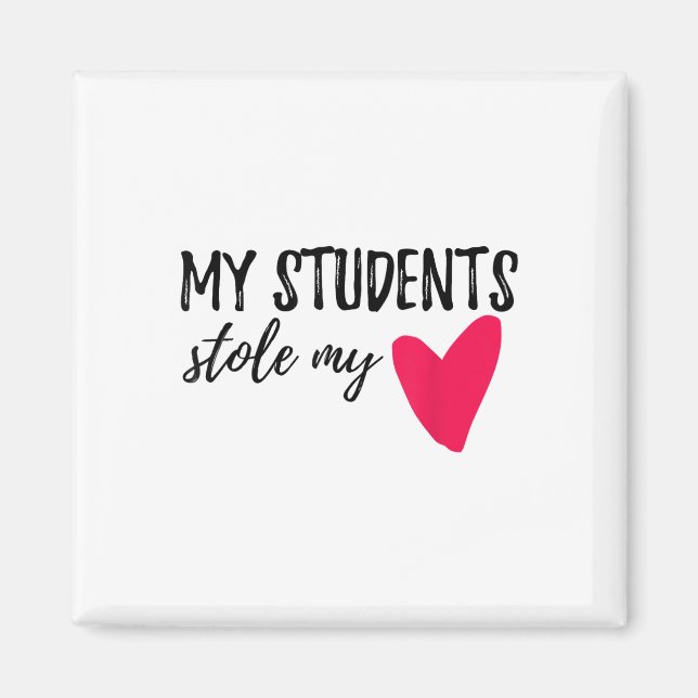 Imán Mis estudiantes robaron mis regalos de Valentine,  (Frente)
