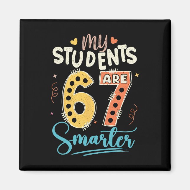 Imán Mis estudiantes son 67 días más inteligentes maest (Frente)