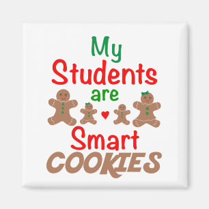 Imán Mis estudiantes son cookies inteligentes, navidade