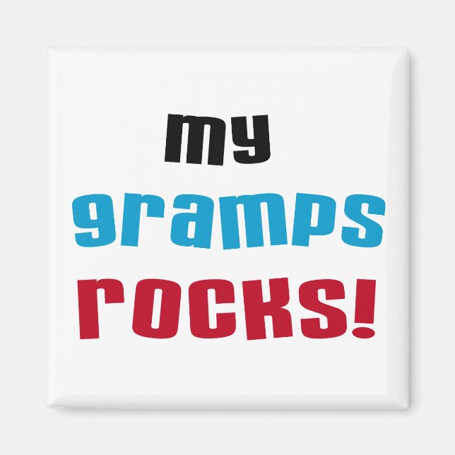 Imán Mis Gramps Rocks camisetas y regalos (Frente)