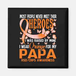 Imán Mis Héroes Llevo Naranja Para Mi Papá Rsd Crps Con