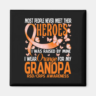 Imán Mis Héroes, Yo Uso Naranja Para Mi Abuelo Rsd Crps