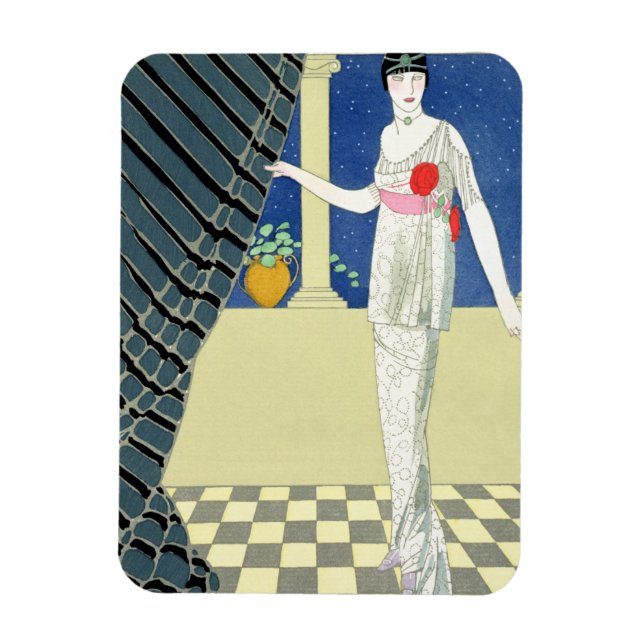 Imán Mis invitados no han llegado, ilustracion de una m (Vertical)