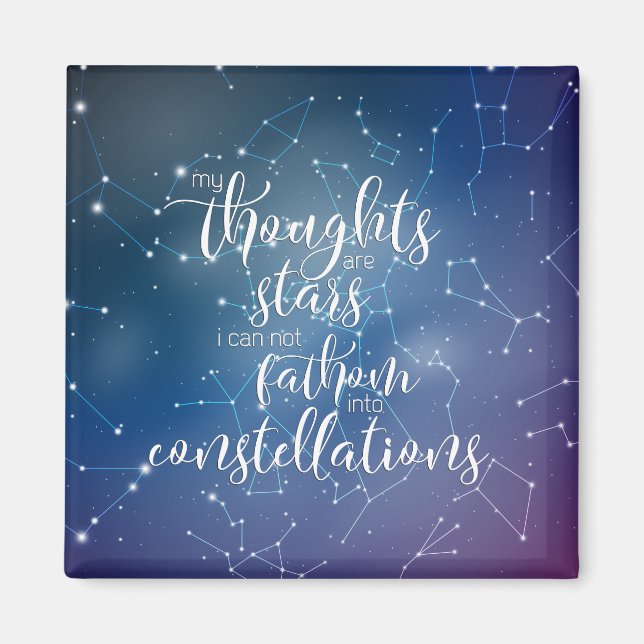 Imán Mis Pensamientos Son Estrellas (Frente)