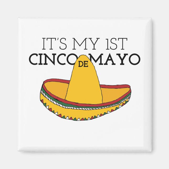 Imán Mis primeros diseños de Cinco de Mayo Cinco De May (Frente)