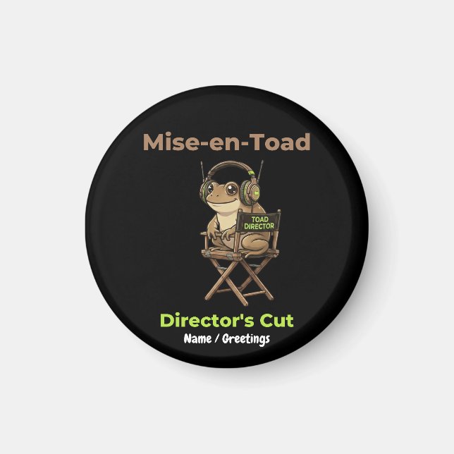 Imán Mise-en-Toad Director’s Cut Cinema Pun Toad Art (Frente)