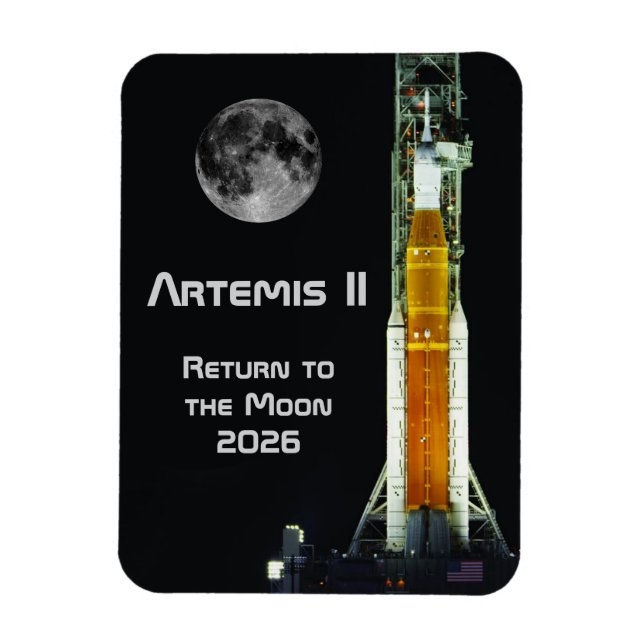 Imán Misión Artemis II a la Luna (Vertical)