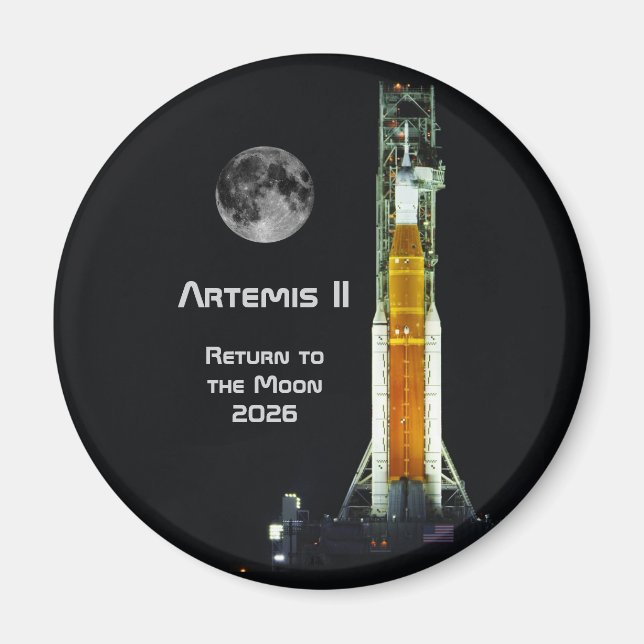 Imán Misión Artemis II a la Luna (Frente)