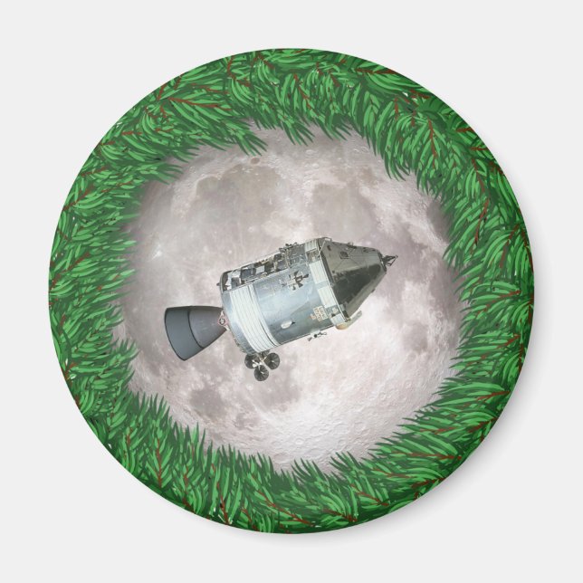 Imán Misión de la Víspera de la Luna de Apolo 8 (Frente)