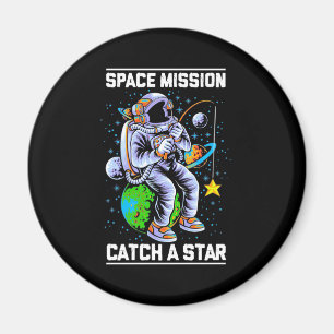 Imán Misión Espacial Astronauta Atrapa Una Estrella
