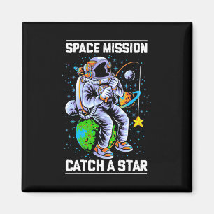 Imán Misión Espacial Astronauta Atrapa Una Estrella