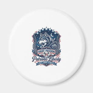 Imán Misión Nocturna Patriótica Lobo Patriota Militar I