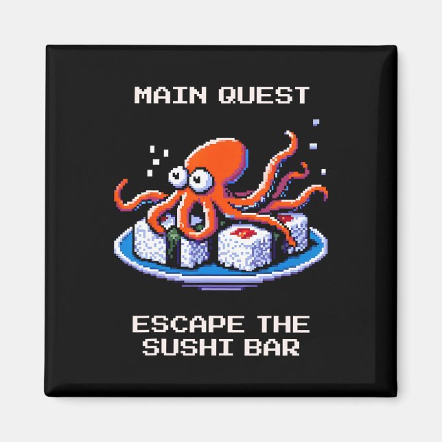 Imán Misión principal Escape El Pulpo R Sushi Pixel Gam (Frente)