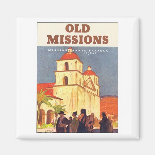 Imán Misiones Vintage Santa Barbara (Frente)