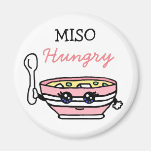 Imán MISO Hambriento, divertido chiste de Sopa Miso Car