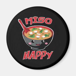 Imán Miso Happy Funny Food Kawaii
