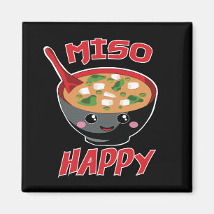 Imán Miso Happy Funny Food Kawaii