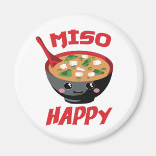 Imán Miso Happy Funny Food Kawaii