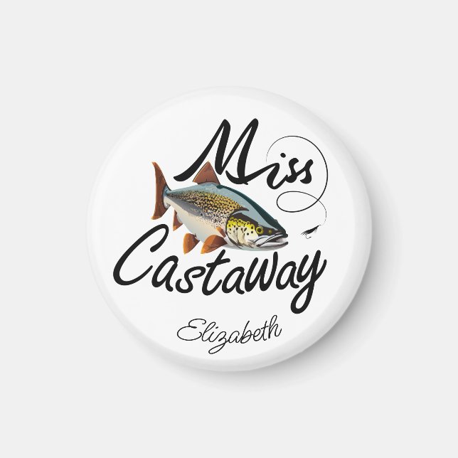 Imán Miss Castaway Rainbow Trout (Frente)