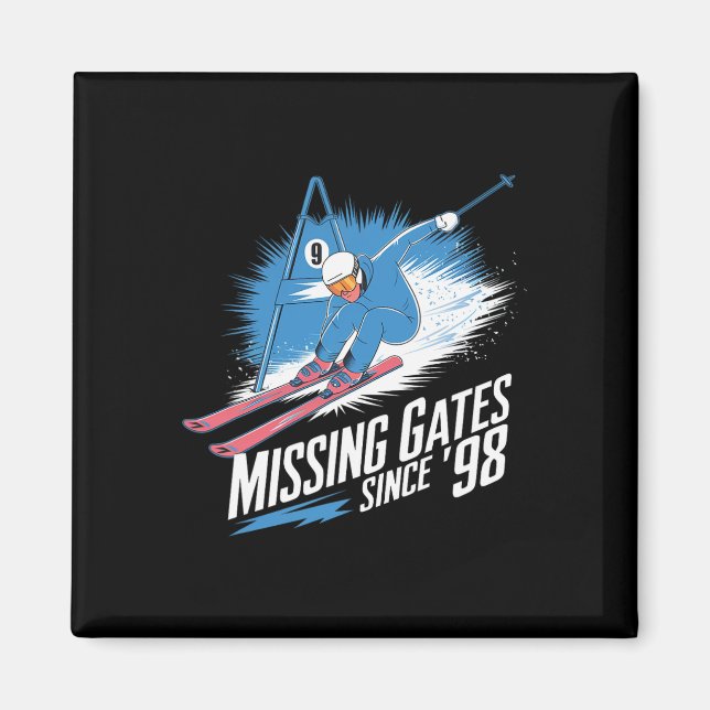 Imán Missing Gates Since 98 Alpine Skiing  (Frente)
