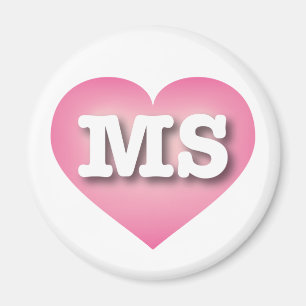 Imán Mississippi Corazón Rosa Fade - Amo la EM