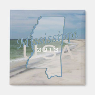 Imán Mississippi State USA Travel Souvenir Magnet
