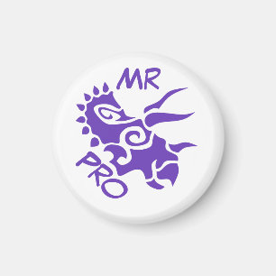 Imán Míster Púrpura Pro Triceratops asesinado antiguo