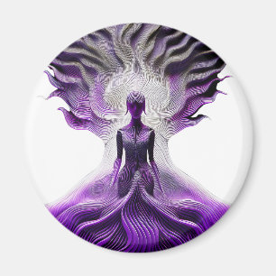 Imán Misteriosa Señora Alienígena Rodeada De Viñas En F