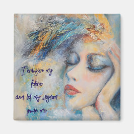 Imán Mística De Mujeres Con Feathers Magnet