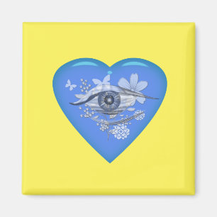 Imán Mistical Ojo Floral Heart