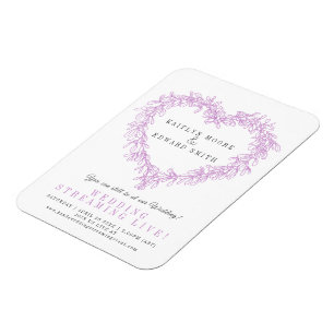 Imán Mistletoe boda de invierno torrente morado blanco
