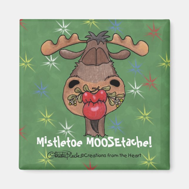 Imán Mistletoe MOOSEtache (Frente)
