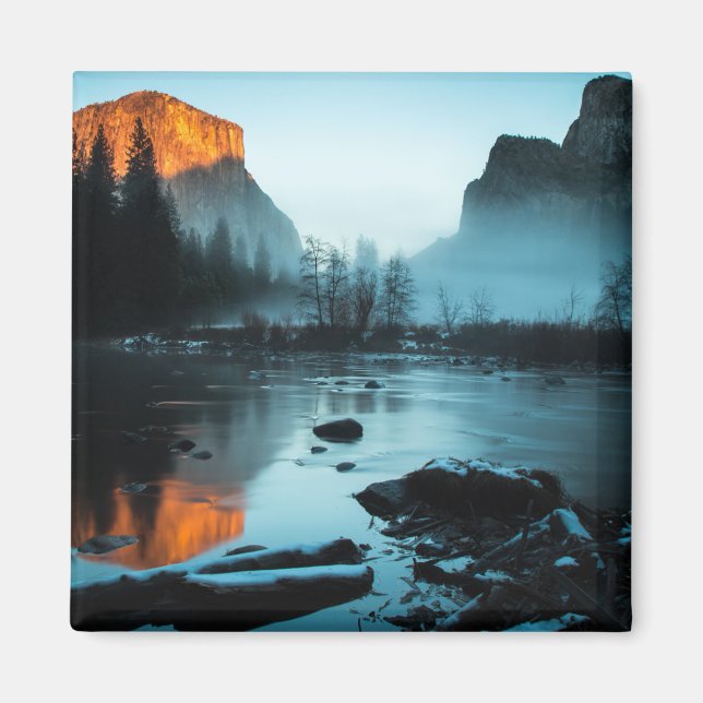 Imán Misty Sunset en Yosemite (Frente)