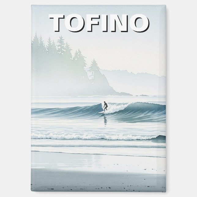 Imán Misty Tofino Canada Surfer Travel (Anverso)