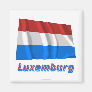 Imán Mit Namen de Luxemburgo Fliegende Flagge