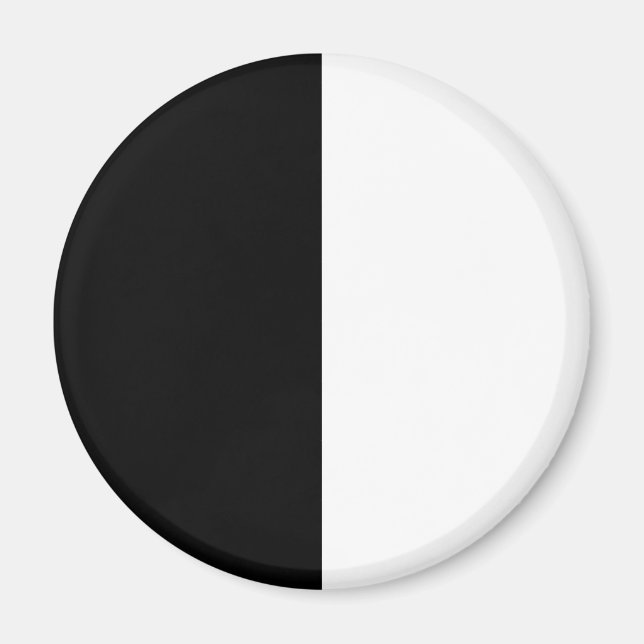 Imán mitad blanca mitad negra, mitad negra mitad blanca (Frente)