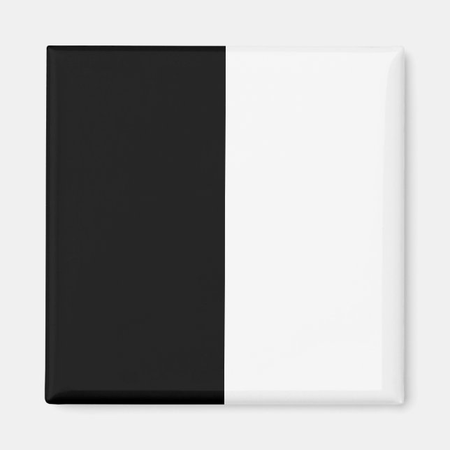 Imán mitad blanca mitad negra, mitad negra mitad blanca (Frente)