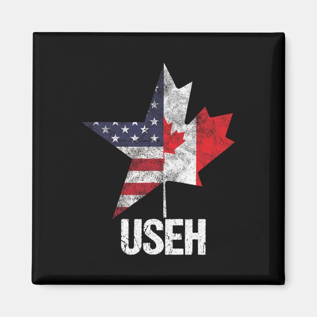 Imán Mitad canadiense americano Useh Canadá EE. UU. ban (Frente)