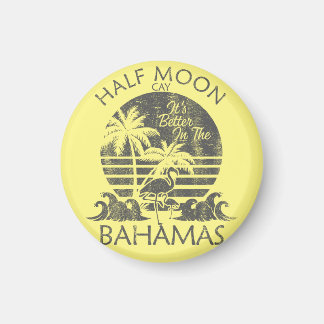 Imán Mitad Moon Cay Bahamas Magnet Vacation Cruise Retr