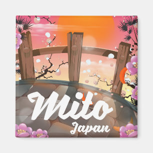 Imán Mito Japón florece poster.