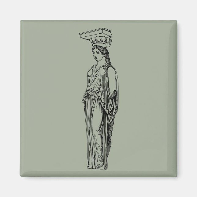 Imán Mitología caryatis, historia, griego antiguo (Frente)