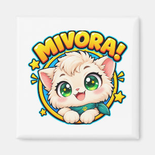 Imán Mivora Cute Anime Gato con Estrellas Brillantes
